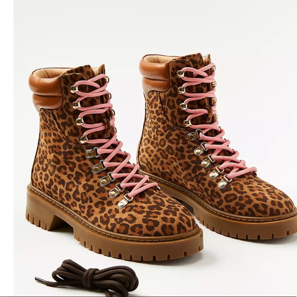 Loft leopard hiker boots